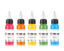 Xtreme Ink 5 Color Neon Set, Electrifying Tattoo Inks for Vibrant Neon Effect...