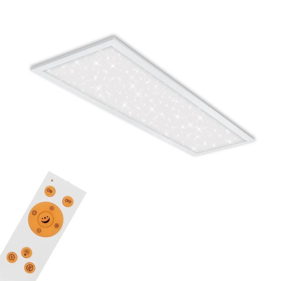 Deckenleuchte LED Panel Dimmbar Sternenhimmel Ultraflach CCT 24W Weiß Metall