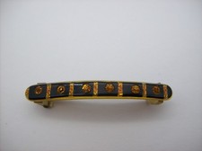 Vintage Victorian Celluloid Citrine Rhinestone Hair Clip Barrette French Lucite