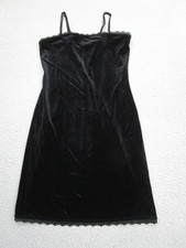 Forever 21 Velvet Bodycon Dress Womens S Black Gothic Grunge Y2K lace trim bella
