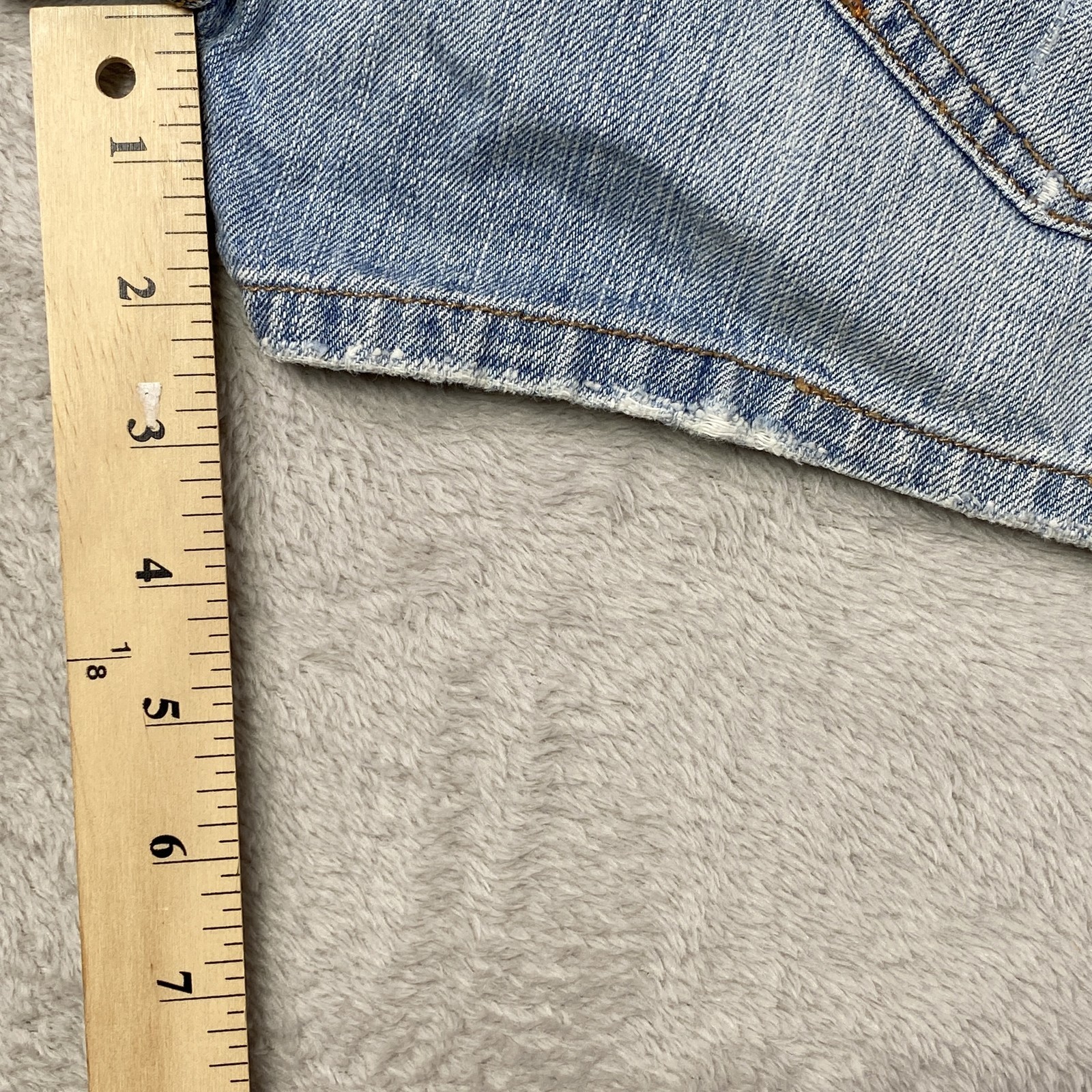 Bongo Denim Shorts Womens 7 Distressed Cutoff High Rise Button Fly Vintage Style