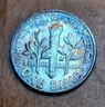 1946 D Roosevelt Silver Dime Choice BU Rainbow Toned