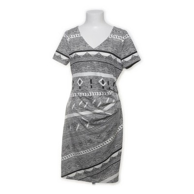 Kaffe, Kleid, Größe: L, Coco India Dress, Grau/Weiß/Schwarz #RJN
