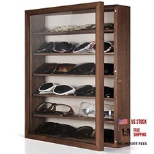 Sunglasses Organizer Storage Wall Mounted: 13 x 15.6 inches Eyewear Brown