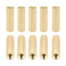 15Pack M4x20mm(DxL) Hex Standoff Spacer Nuts Female Brass Coupling Screws
