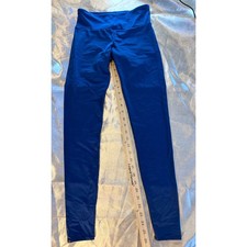 Onzie Womens High Rise Shiny Royal Blue Activewear Leggings Size XS Made in USA