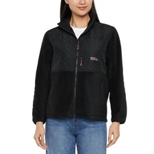 Eddie Bauer Women's Jacket Small Mixed Media Fleece Black New In Sealed Package