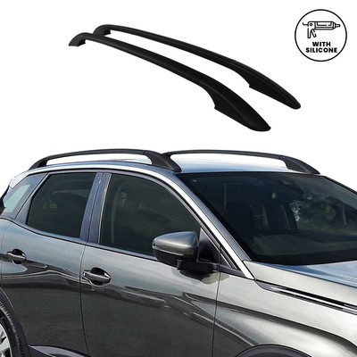 Aluminium Dachreling Relingträger für Toyota Auris 2012-2019 Schwarz 2x