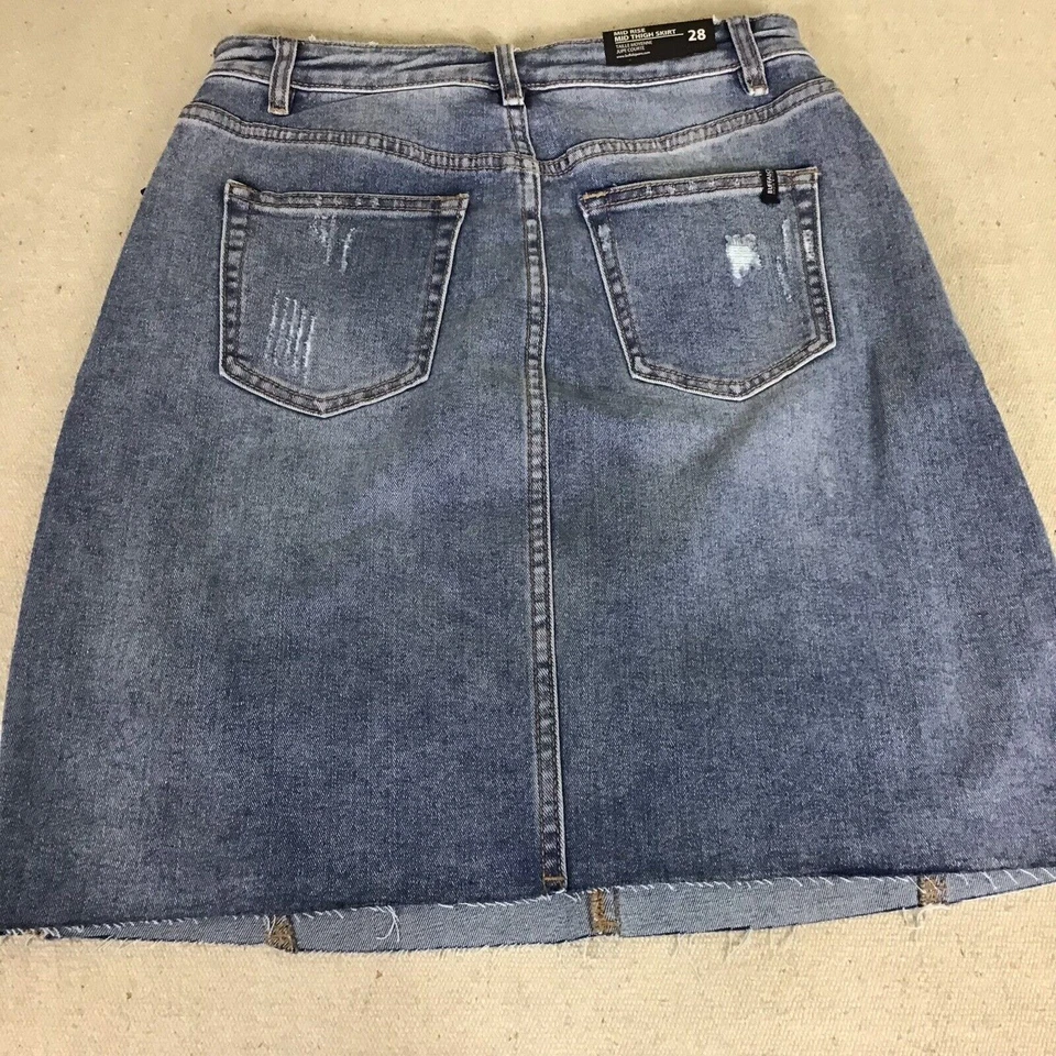 Minifalda vaquera Buffalo by David Bitton para mujer talla 28/6 EE. UU. NUEVA CON ETIQUETAS Foto 4 de 4