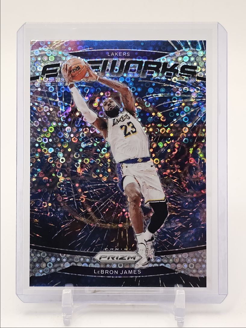 LEBRON JAMES 2024-25 PANINI PRIZM FIREWORKS FAST BREAK LAKERS #19 Q3549