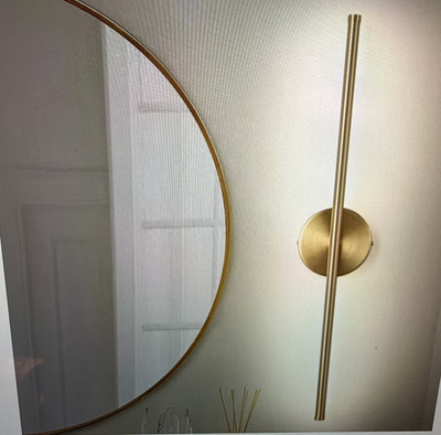 Rennnsan 24'' Aidan 1-Light Gold Linear Dimmable LED Wall Sconce
