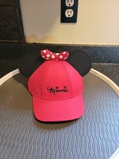 Disney Minnie Mouse Sassy Bow Hat Red Black Ears Polka Dot size O/S Adjustable