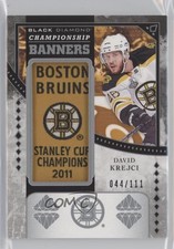 2018 Upper Deck Black Diamond Championship Banners /111 David Krejci #CB-DK xp6