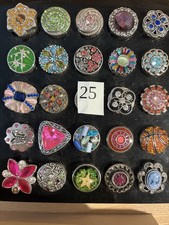 24 18-22mm chunk snap buttons charms jewelry ...
