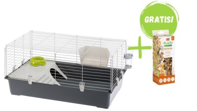  FERPLAST Rabbit 100 - Käfig für Kaninchen + Vitapol Smakers FERPLAST