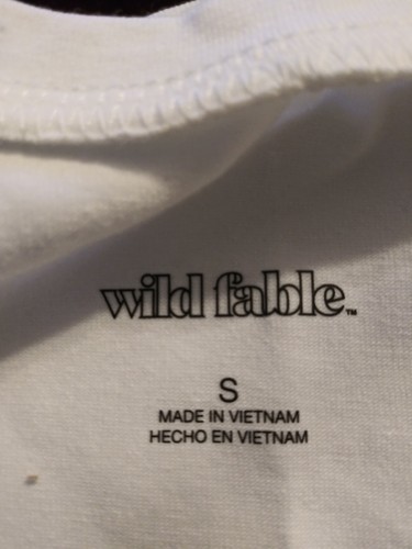 Wild Fable Size S White T-Shirts Short Sleeve 17" Long 14" Bust WF2 - Picture 5 of 8