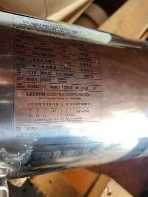 NSOP Leeson C145T34WK21A Motor 191492.00 3HP 3PH 3470RPM 208-230/460V AC 145TC