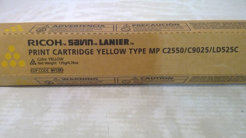Genuine Ricoh Savin Lanier MP C2550/LD525C Yellow Toner Cartridge 841283 - Picture 2 of 6