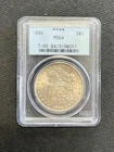 1886 Morgan Silver Dollar $1 PCGS MS64 OGH Style With Blue Label