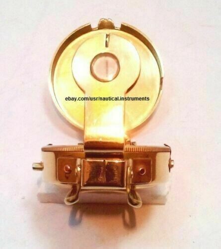 Bussola Militare Professionale In Ottone - Bussola Tascabile Impermeabile Per Outdoor, Campeggio, Escursionismo - Foto 14