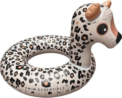 Swim Essentials Schwimmring 95 cm Beige Leopard | Schwimmen Schwimmreifen