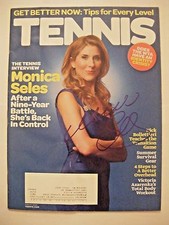 MONICA SELES signed 2009 TENNIS magazine Autographed AUTO sports illustrated '09