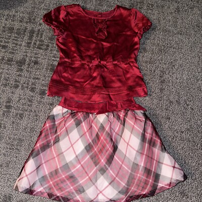 Designer Toddler Girls Janie Jack Skirt Red Shirt Dressy