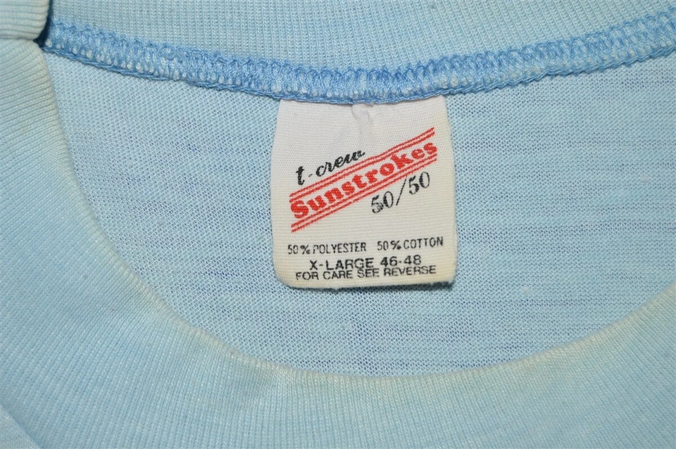 Camiseta de colección MOLOKAI MULE HAWAII POLY TEES SUNSTROKES AZUL LEI LUAU COCKTAIL XL Foto 4 de 4