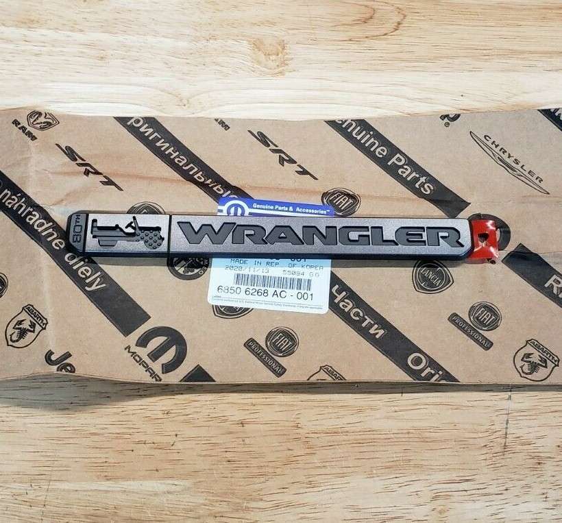 2021 Jeep Wrangler 80th Anniversary Passenger Fender Nameplate
