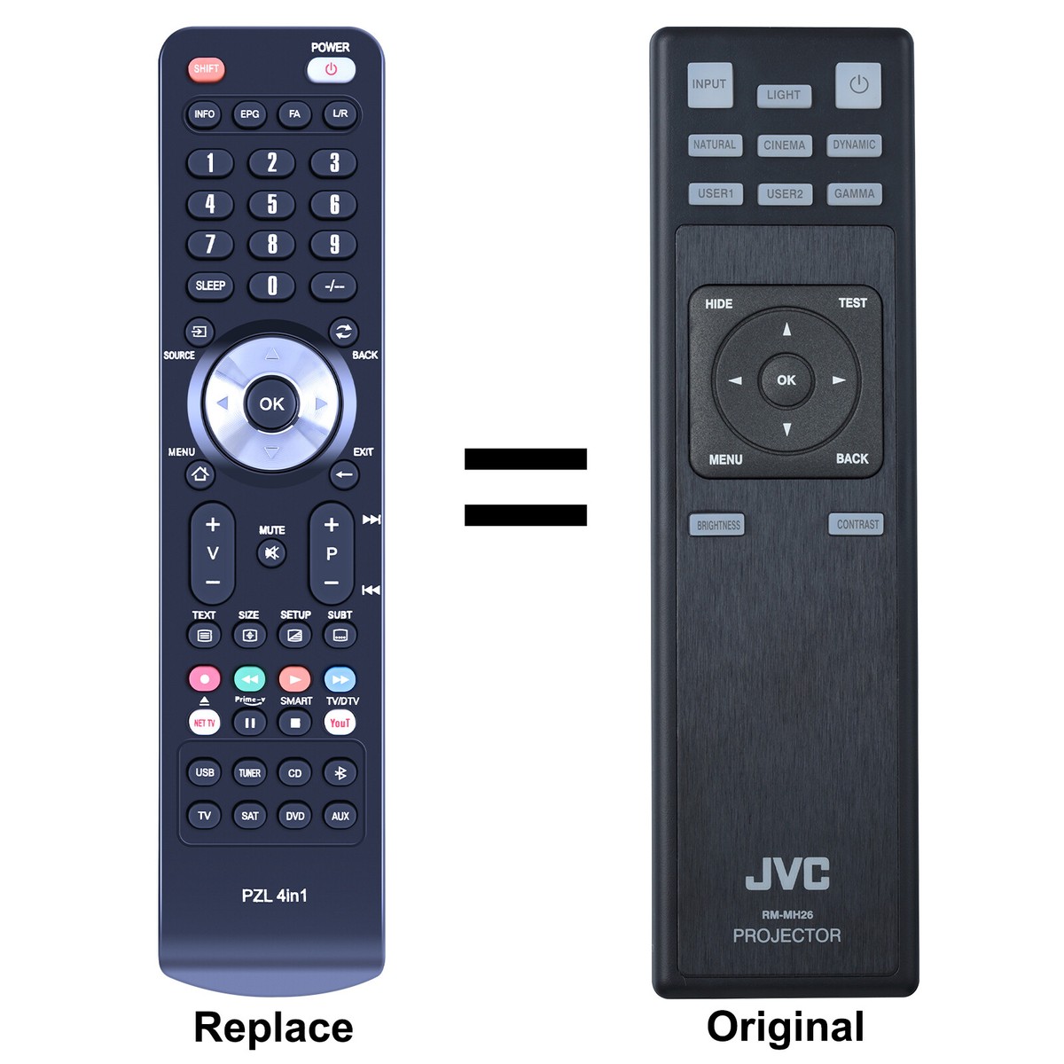 New RM-MH26 Replacement Remote Control For JVC LX-NZ30 LX-UH1 LX