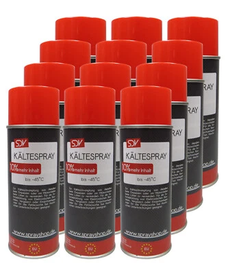 SDV CHEMIE KÄLTESPRAY 12x 400ml ICESPRAY 12 x 440ml Kühlspray Vereisungsspray bis -45°C