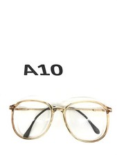 Vintage LUXOTTICA Mod 315 cognac Eyeglass Frame Italy 140 56-18