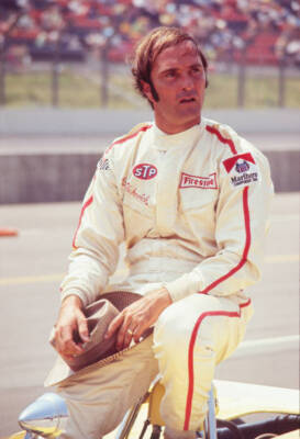Billy Vukovich sits atop his turbo charged Offenhauser Brabham 1971 Old Photo 1