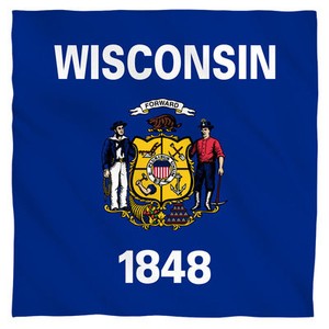 Bandana Wisconsin Forward E Pluribus Unum Flag 22x22 Inch Ebay