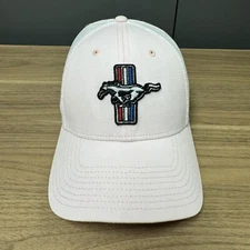 American Needle Ford Mustang Logo Pink Trucker Mesh Snapback Hat