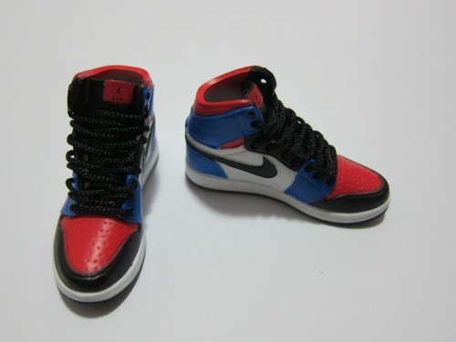 1/6 Scale Sneakers Sports Shoes Trainers Air AJ1OW Blue Red White Two-tone  | eBay