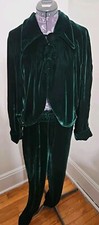 Platinum Dorothy Schoelen Velvet Pant Set Jacket Medium Pants 14 SOLD AS IS