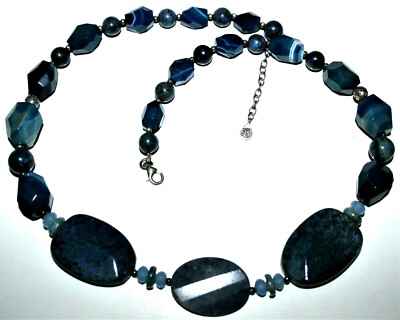 Signed Barse Sterling Silver Blue Agate Multi Stone 27