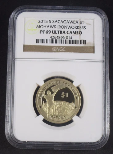 2015 S Sacagawea $1 Mohawk Ironworkers NGC PF69