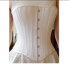 Women's Overbust Waist Trainer Double Steel Boned Twill Cotton Heavy Duty Corset