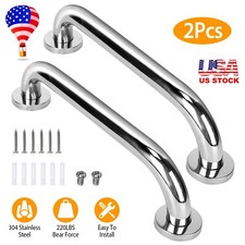 2PCS Bath Grab Bar Sturdy Stainless Steel Shower Handle Bathtub Toilet Handle US