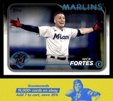2024 Topps Nick Fortes #81 Miami Marlins In Hand/Ships tomorrow! Free S/H!