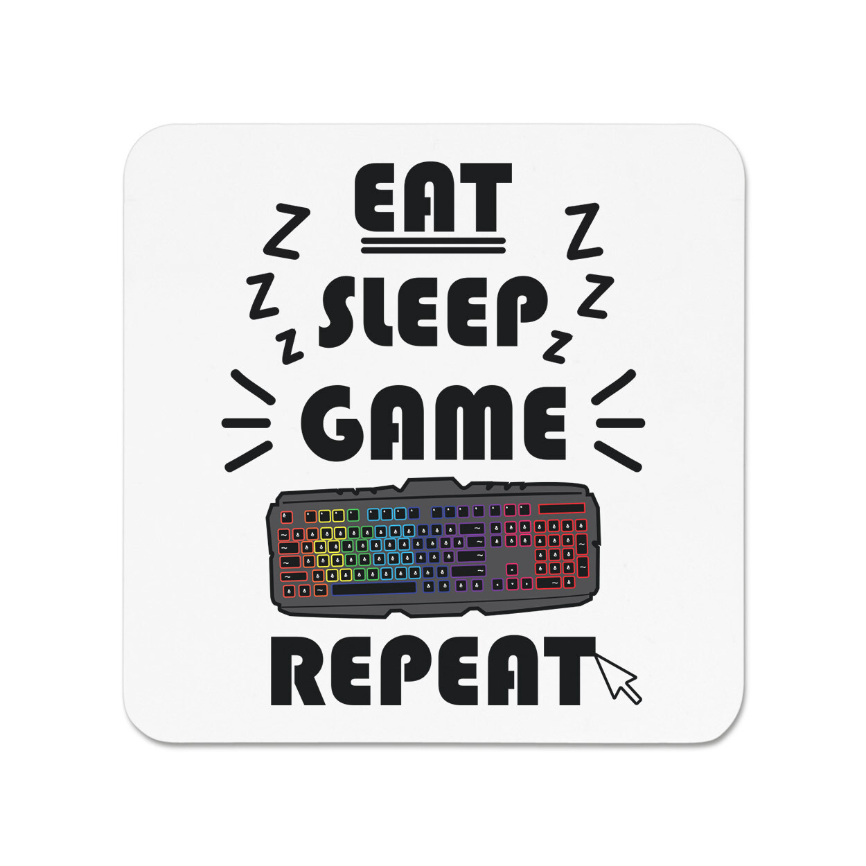 Eat Sleep Game Repeat Fridge Magnet Gamer Gaming Funny Joke