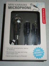 Kikkerland Mini Karaoke Microphone Sing Record Share Smartphone Laptop Desktop O