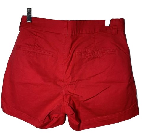 Old Navy Damen Alltagsshorts Größe 6 rot Baumwollmischung mittelhoher Bund - Bild 3 von 7