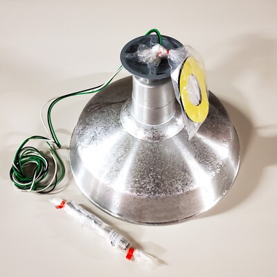 Hi-Lite Mfg Indoor-Outdoor Galvanized Steel 16'' E26 Pendant Canopy Light Fixture