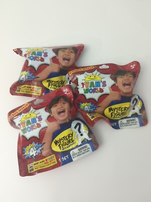 Ryan's World Pocket.Watch Series 4 Mystery Figure W/Accessory Blind Bag Lot Of 3