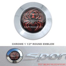 Chrome 1 12 Round Adhesive Emblem - Car Truck Suv Motorcycle - Widow Spider Chrome 1 12 Round Adhesive Emblem - Car Truck Suv Motorcycle - Widow Spider