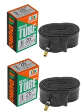 2 DURO BICYCLE 26 x 1.50/1.75/1.95 TUBE 33MM STANDARD AMERICAN/SCHARDER VALVE.