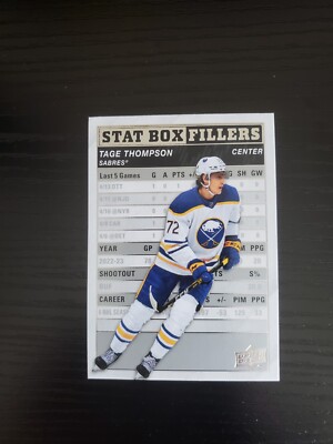 Tage Thompson - 2023-24 Upper Deck Series 1 Stat Box Fillers Insert SB-19
